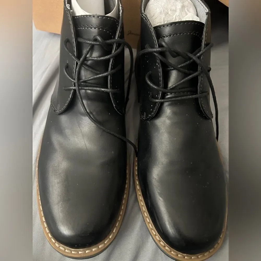 Jousen Milan Men's Chukka Oxford Ankle Boot in Black MY652 SZ 11.5